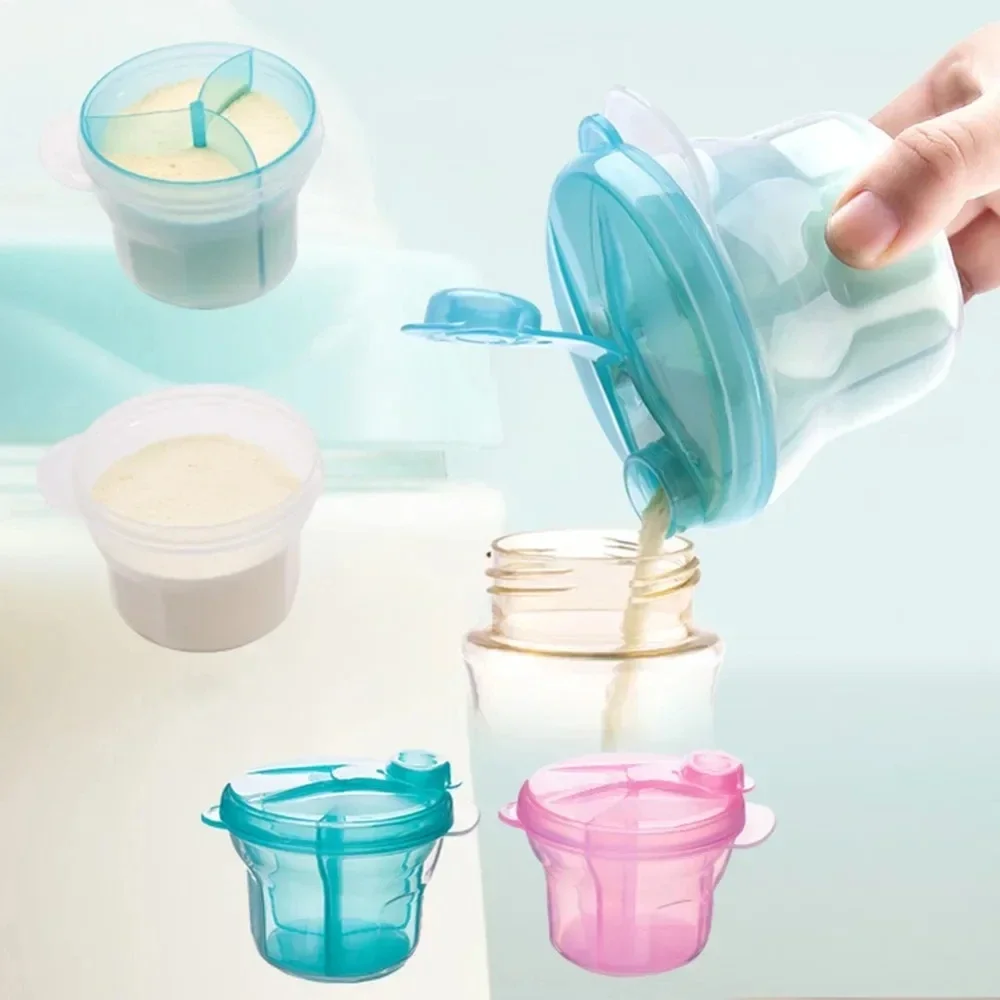 Baby Food Storage Jar - 3-grid Portable Formula Dispenser for Infant