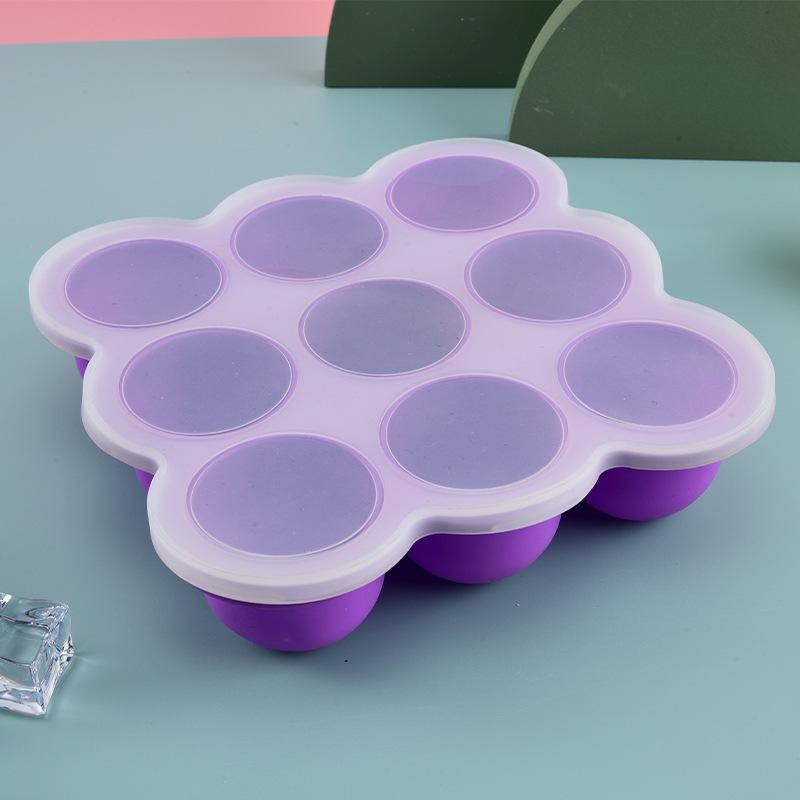 Baby Food Storage Jar - Baby Food Silicone Container 9Grid Freezer