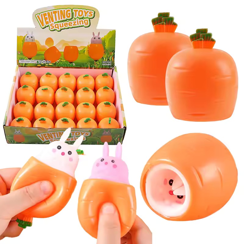 Cute Carrot Rabbit Squeeze Toy - огляд і ціна Baby Products Unique