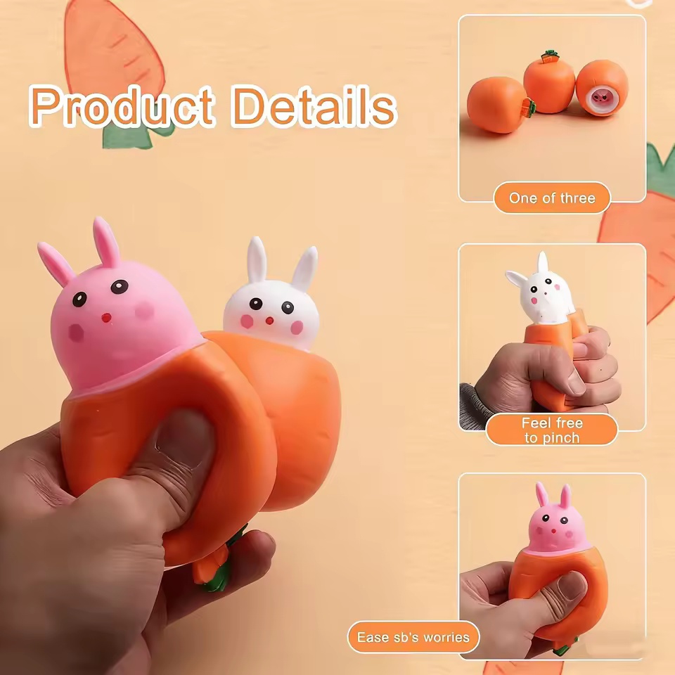 Cute Carrot Rabbit Squeeze Toy - огляд і ціна Baby Products Unique
