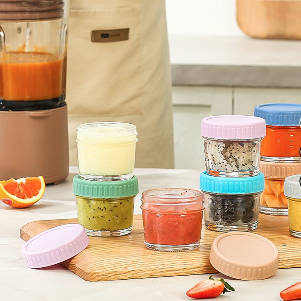 6pcs Mason Jar Glass Baby Food - огляд і ціна Baby Food Storage Jar