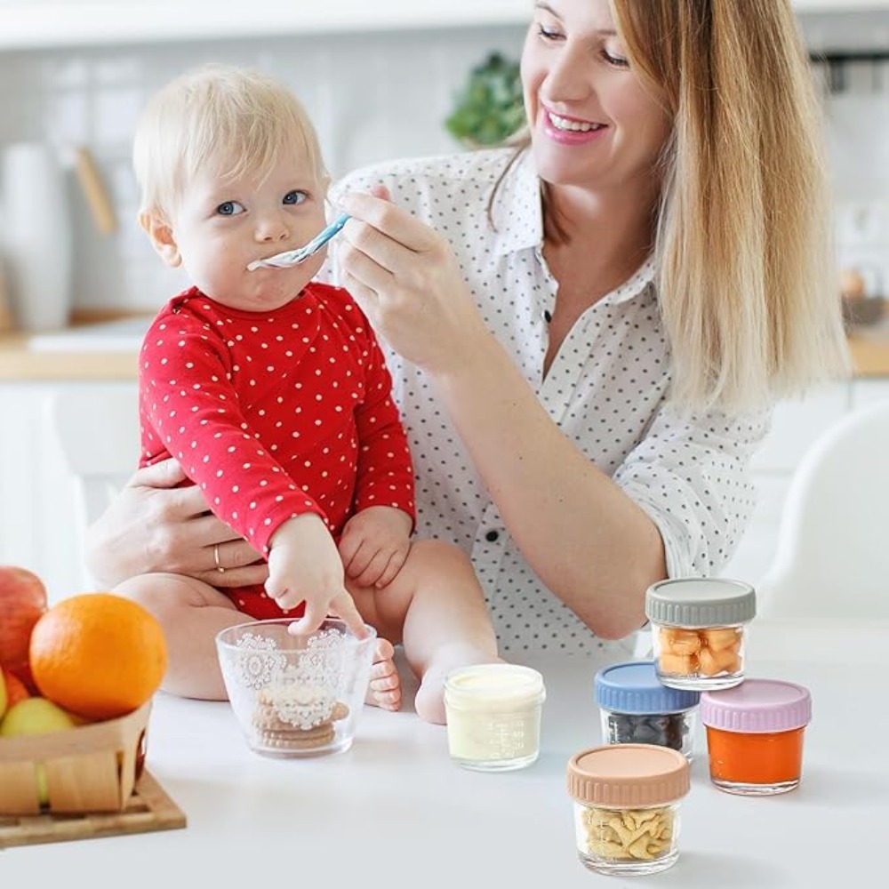 6pcs Mason Jar Glass Baby Food - огляд і ціна Baby Food Storage Jar