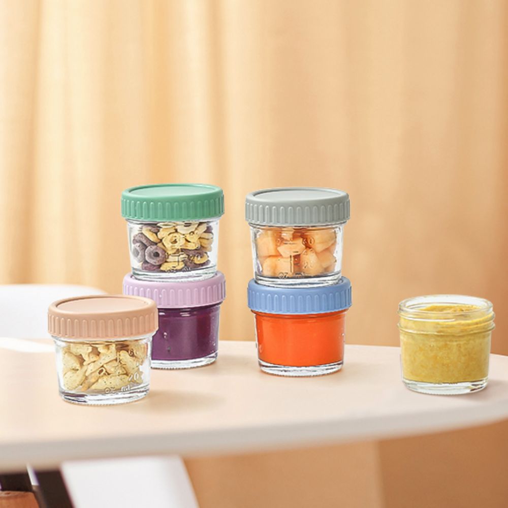 6pcs Glass Baby Food Jar Reusa - огляд і ціна Baby Food Storage Jar