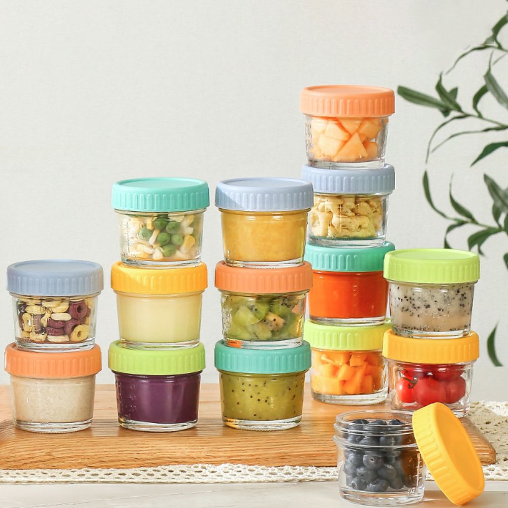 6pcs Glass Baby Food Jar Reusa - огляд і ціна Baby Food Storage Jar