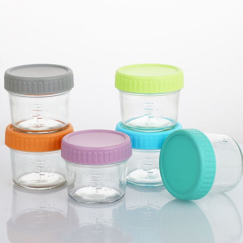 6pcs Glass Baby Food Jar Reusa - огляд і ціна Baby Food Storage Jar
